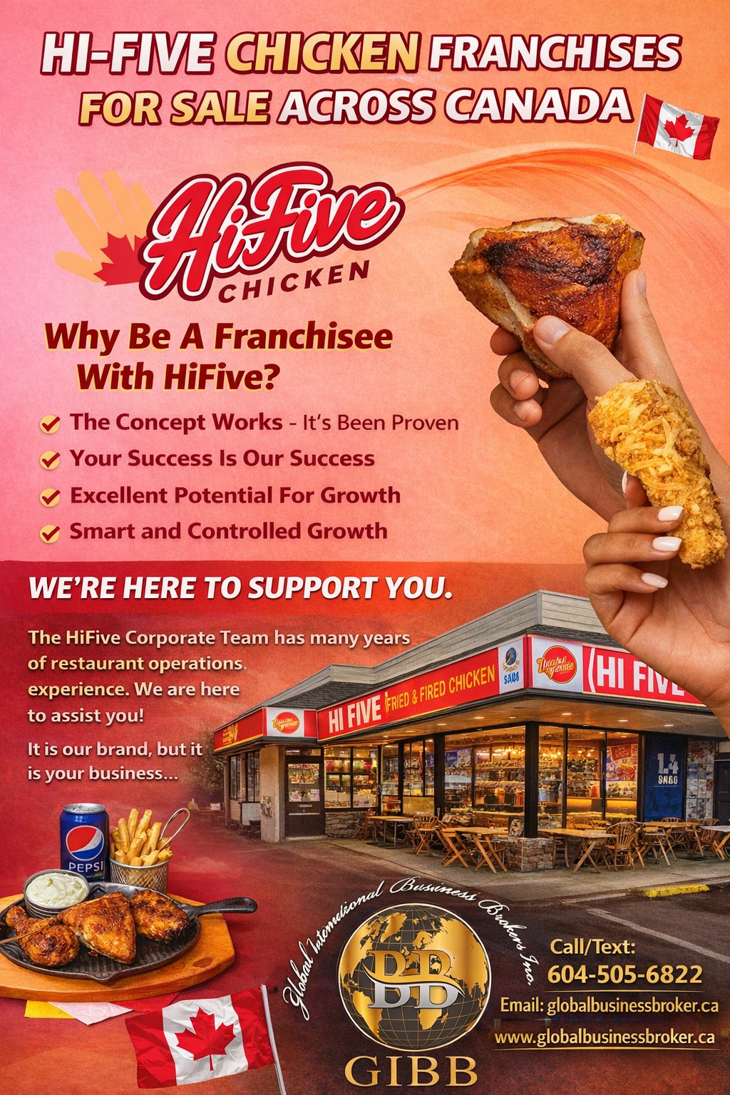 Hi-five Chicken Restaurant franchise for sale
